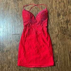 Red homecoming dress